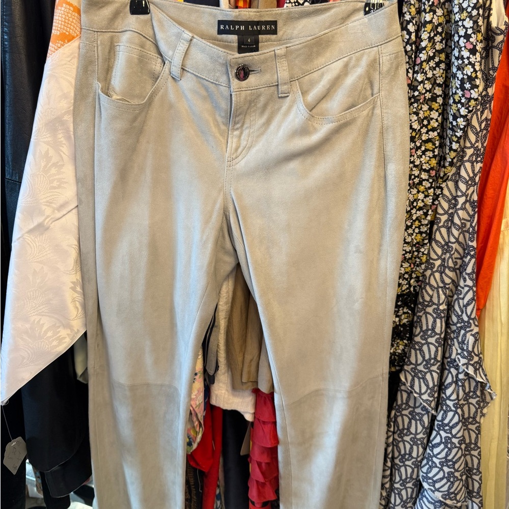 Vintage Ralph Lauren Gray Suede Pants